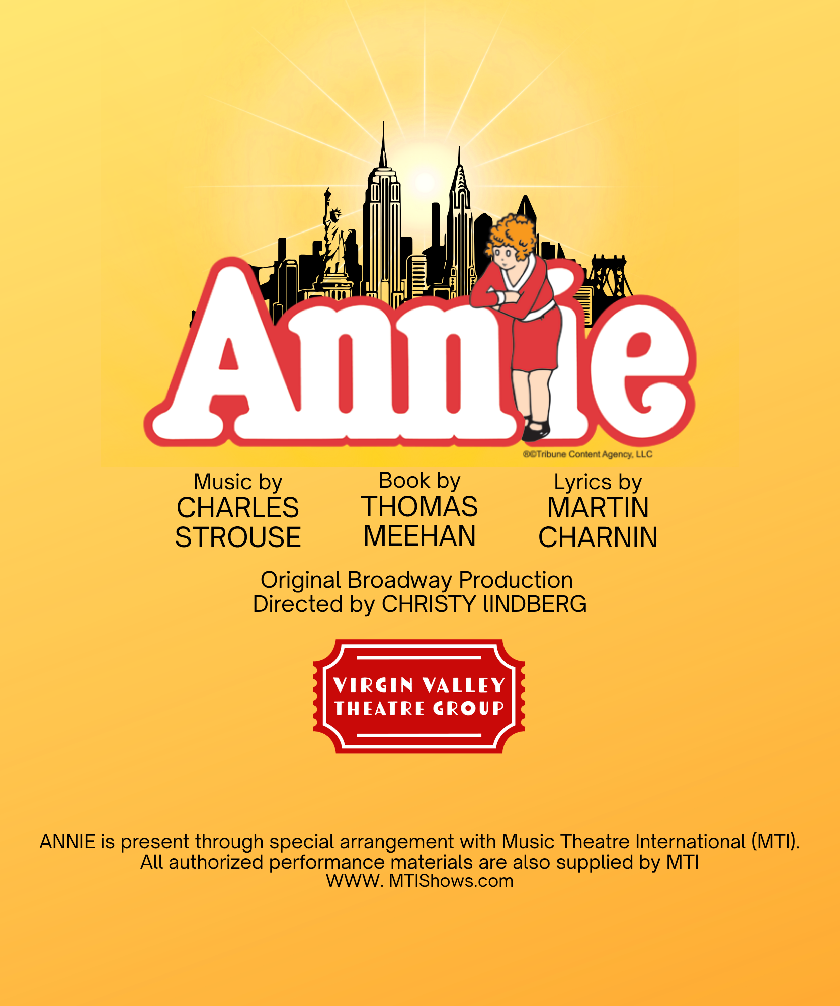 Annie audition poster